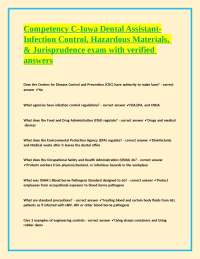 Dental Assisting: Infection Control & Jurisprudence