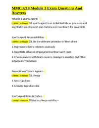 Sports Agent Roles, Responsibilities, and Regulations: A Comprehensive Q&A