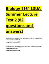Biology 1161 LSUA Summer Lecture Test 2 (82 questions and answers).docx