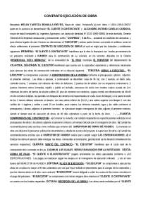 FORMATO CONTRATO DE EJECUCIÓN DE OBRA