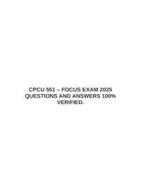 CPCU 551 Exam Questions and Answers: Property and Casualty Insurance