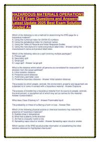 Hazardous Materials Operations: State Exam Questions and Answers