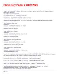 OCR Chemistry Paper 2: A Comprehensive Q&A Review for 2025