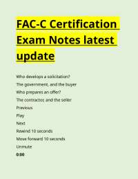 Federal Acquisition Regulations (FAR) Exam Notes: Key Concepts and Definitions