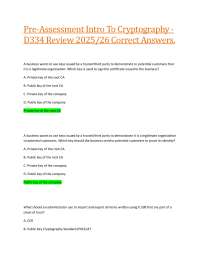 Cryptography Multiple Choice Questions and Answers