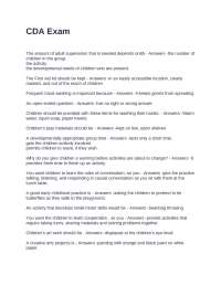 CDA Exam: Early Childhood Development Practice Questions