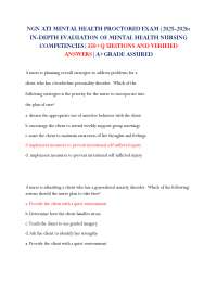 Mental Health Nursing Exam Questions and Answers: A Comprehensive Review