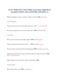 FCTC WRITTEN TEST PREP 2025-2026|ORIGINAL 100 QUESTIONS AND ANSWERS|GRADED A+