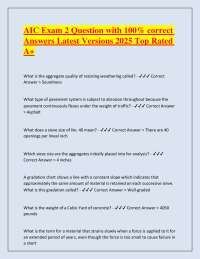 AIC Exam 2: Construction Engineering Questions and Answers