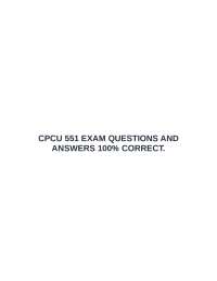 CPCU 551 Exam Questions and Answers: Commercial Property Insurance