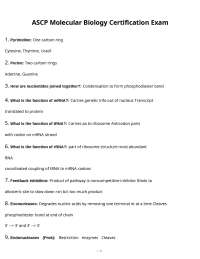 ASCP Molecular Biology Certification Exam