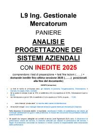 analisi e progettazione dei sistemi aziendali -PANIERE AA 24/25 inedite L9 ing gestionale