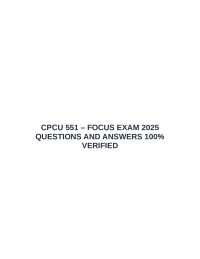 CPCU 551 Exam Questions and Answers: Property and Casualty Insurance