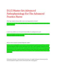 D115 master set-Advanced Pathophysiology for the Advanced Practice Nurse