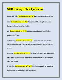 SOD Theory 1 Test Questions With Solutions