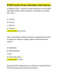 PJM Practice Exam Questions and Answers: A Comprehensive Guide to System Operations