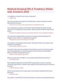 Nursing Practice Questions and Answers: Medical-Surgical Nursing