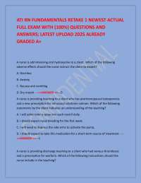 Nursing Fundamentals Practice Questions and Answers