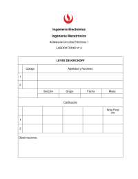 Leyes de Kirchhoff: Laboratorio de Análisis de Circuitos Eléctricos