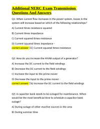 NERC Exam Transmission Questions and Answers: A Comprehensive Guide