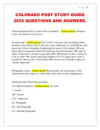 COLORADO POST STUDY GUIDE  2025 QUESTIONS AND ANSWERS.
