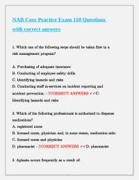 NAB Core Practice Exam: 32 Multiple Choice Questions with Answers