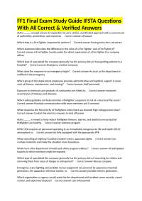 FF1 Final Exam Study Guide IFSTA Questions With All Correct & Verified Answers