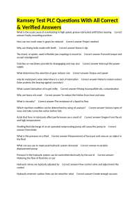 Ramsey Test PLC Questions With All Correct & Verified Answers