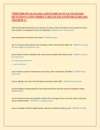 NEIEP 200 FINAL EXAM LATEST 2025 ACTUAL EXAM 140+  QUESTIONS AND CORRECT DETAILED ANSWERS|