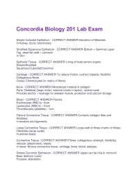 Concordia Biology 201 Lab Exam Newest Version as of 2025 Actual Questions and Answers 100%