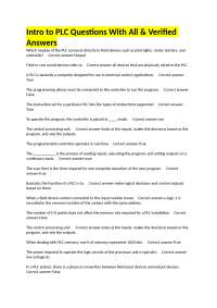 Intro to PLC Questions With All & Verified Answers