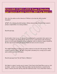 English Literature and Composition: Multiple Choice Questions and Answers
