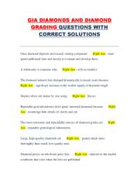 GIA Diamonds and Diamond Grading: Questions and Answers