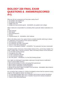 Biology 230 Final Exam: Questions & Answers