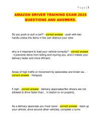 Amazon Driver Training Exam 2025: Questions and Answers