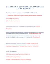 Privacy Management: Questions and Answers for CIPM Exam