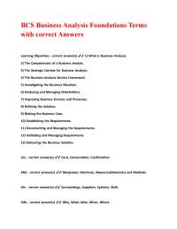 Glossary of Business Analysis Terms and Acronyms