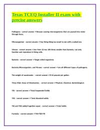 Texas TCEQ Installer II Exam: Wastewater Treatment and Public Water Supply Regulations
