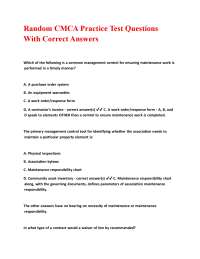 Random CMCA Practice Test Questions With Correct Answers