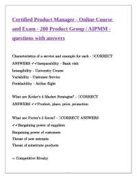 Certified Product Manager - Online Course and Exam - 280 Product Group ( AIPMM )-questions