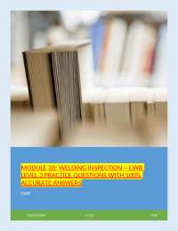 CWB Level 3 – Module 20, STUDYGLOBAL (2025) – Practice Questions with 100% Accurate Answe