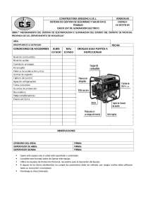 USO DE CHECKLIST PARA GENEMADOR ELECTRICO