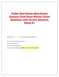 Real Estate Exam Review: Comprehensive Questions and Answers