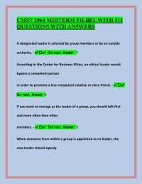 CMST 2064 MIDTERM FILBEL WITH 511 QUESTIONS WITH ANSWERS | 207 Pages