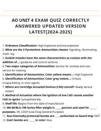 AO UNIT 4 EXAM QUIZ CORRECTLY ANSWERED UPDATED VERSION LATEST[2024-2025]