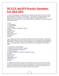 NCLEX-RN Practice Questions: Delegation, Prioritization, and Ethics