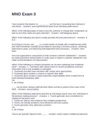 Teamwork and Human Resource Management: Multiple Choice Questions and Answers