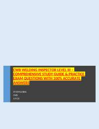 CWB Welding Inspector Level III Exam: Comprehensive Study Guide and Practice Questions