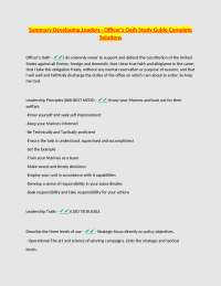 Developing Leaders: Officer's Oath & Leadership Principles