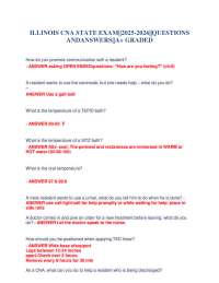 Illinois CNA State Exam Questions and Answers 2025-2026